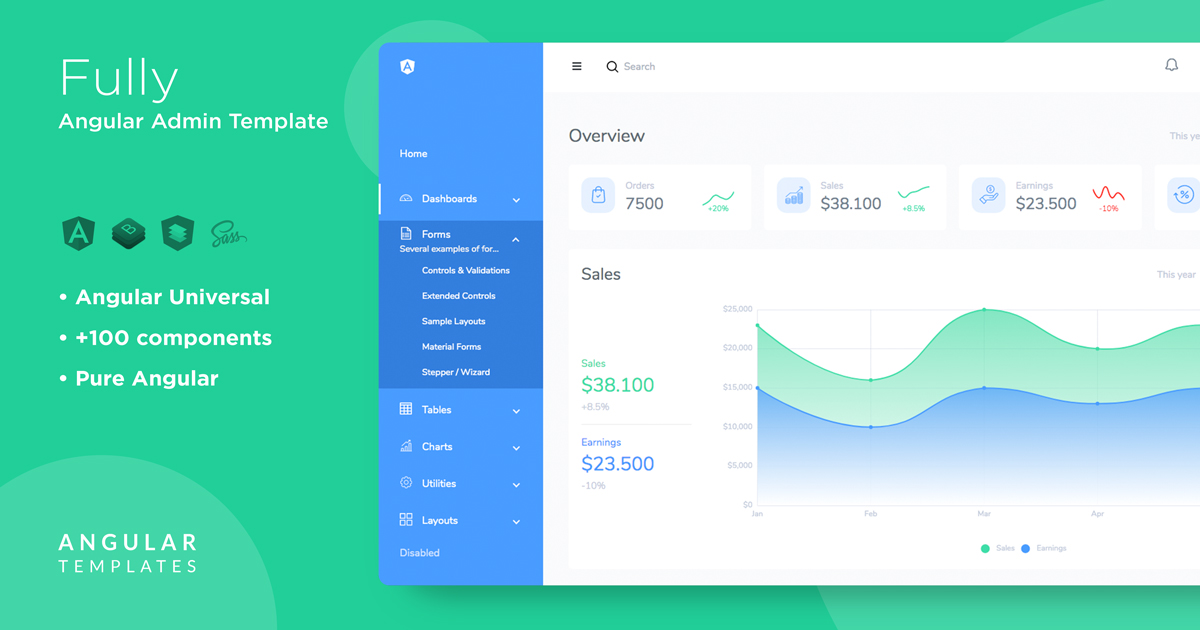 Angular Admin Template